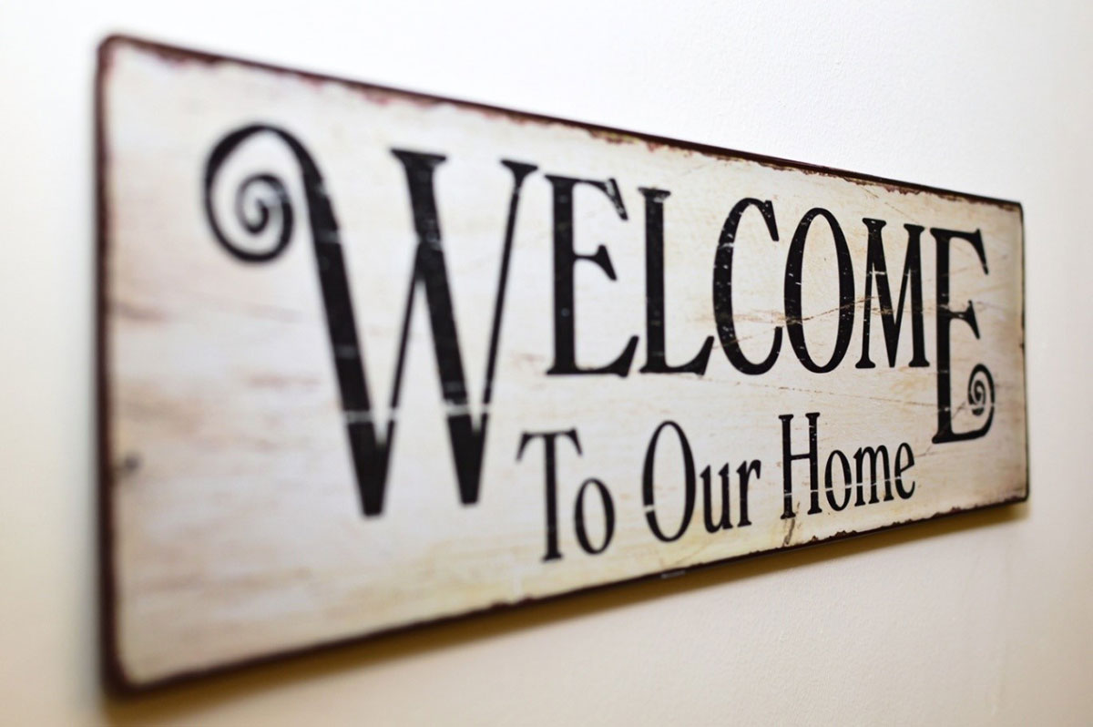 welcome to our home graphic